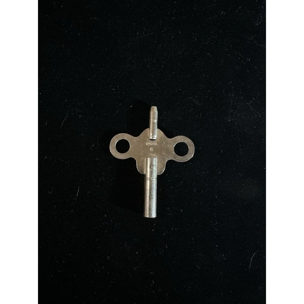 Vintage India Steel Double Ended‎ CLOCK Winding KEY Tool 3.75mm 1.95mm #6